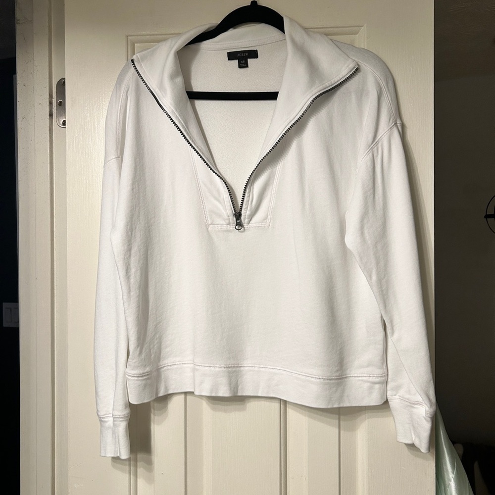 J. Crew Oversized Quarter Zip Up Sweater High Collar